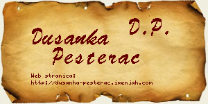 Dušanka Pešterac vizit kartica